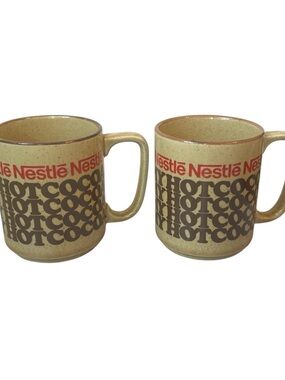Vintage Nestle Hot Cocoa Mugs Set Of Two